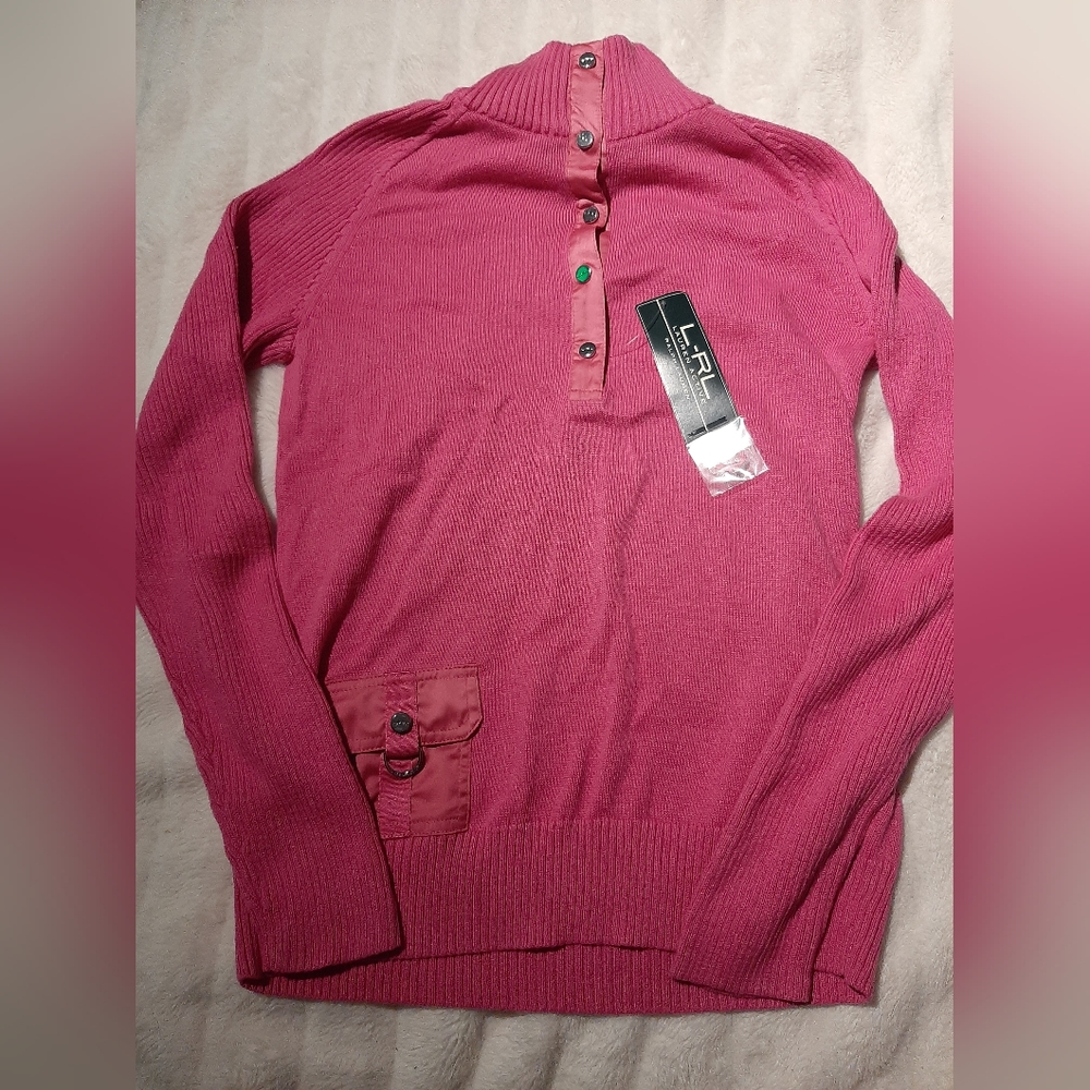 Lauren Active- Ralph Lauren quarter button-up cardigan